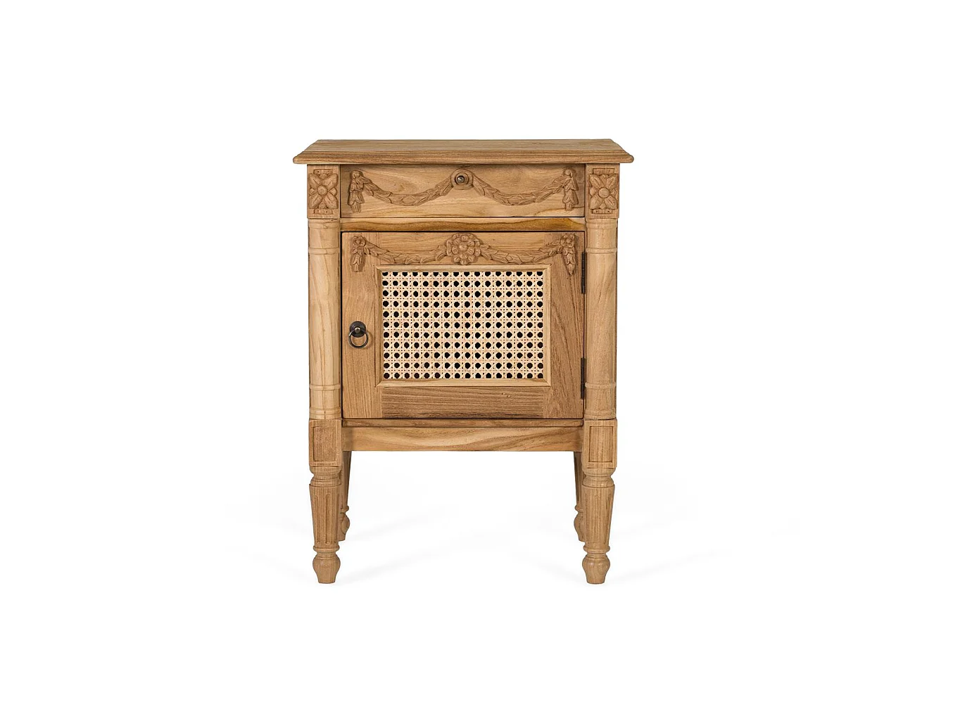 Sidebord i massiv teak med naturlig finish