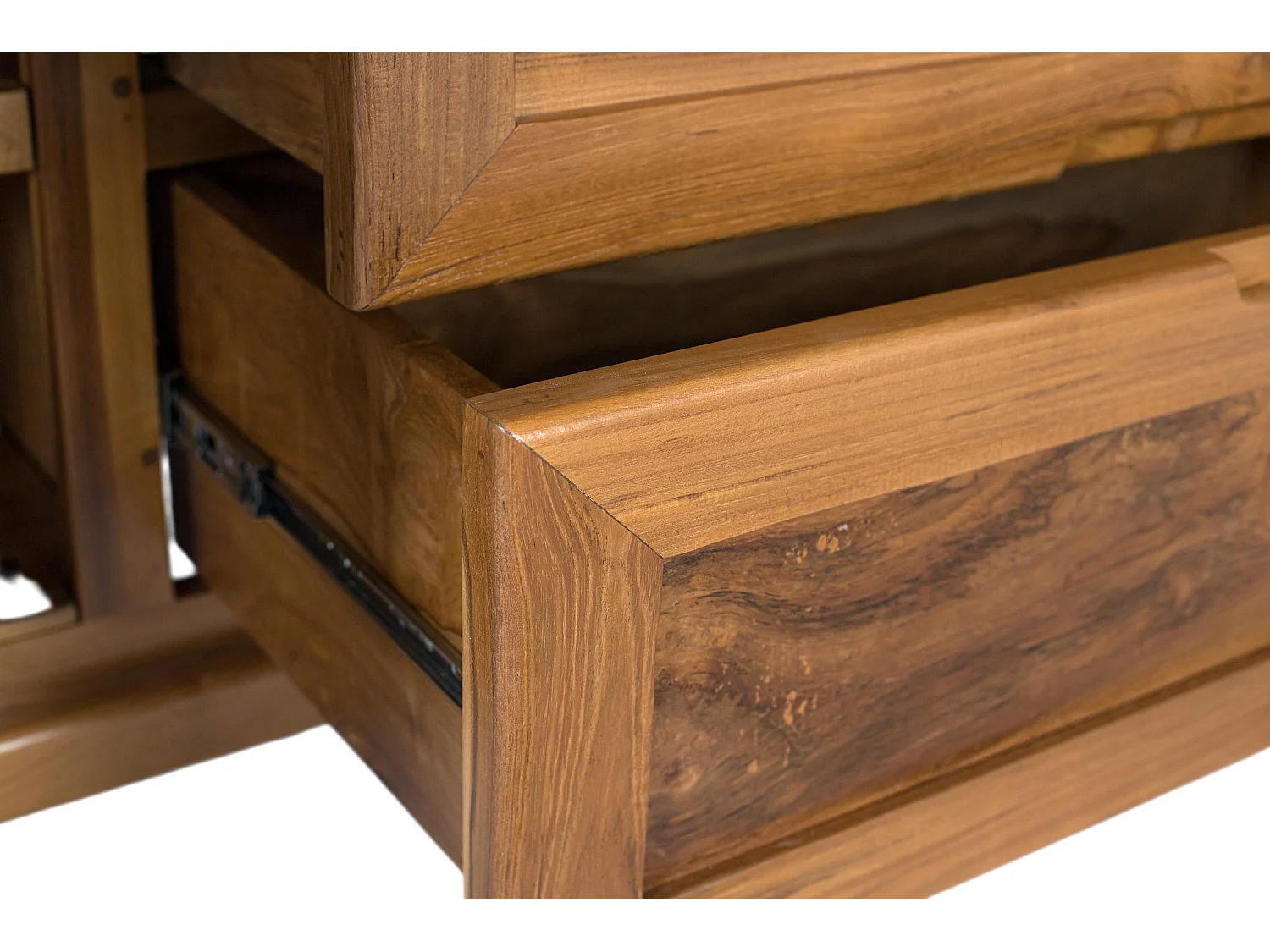 TV-Schrank aus massivem Teakholz mit zwei Türen 180 cm