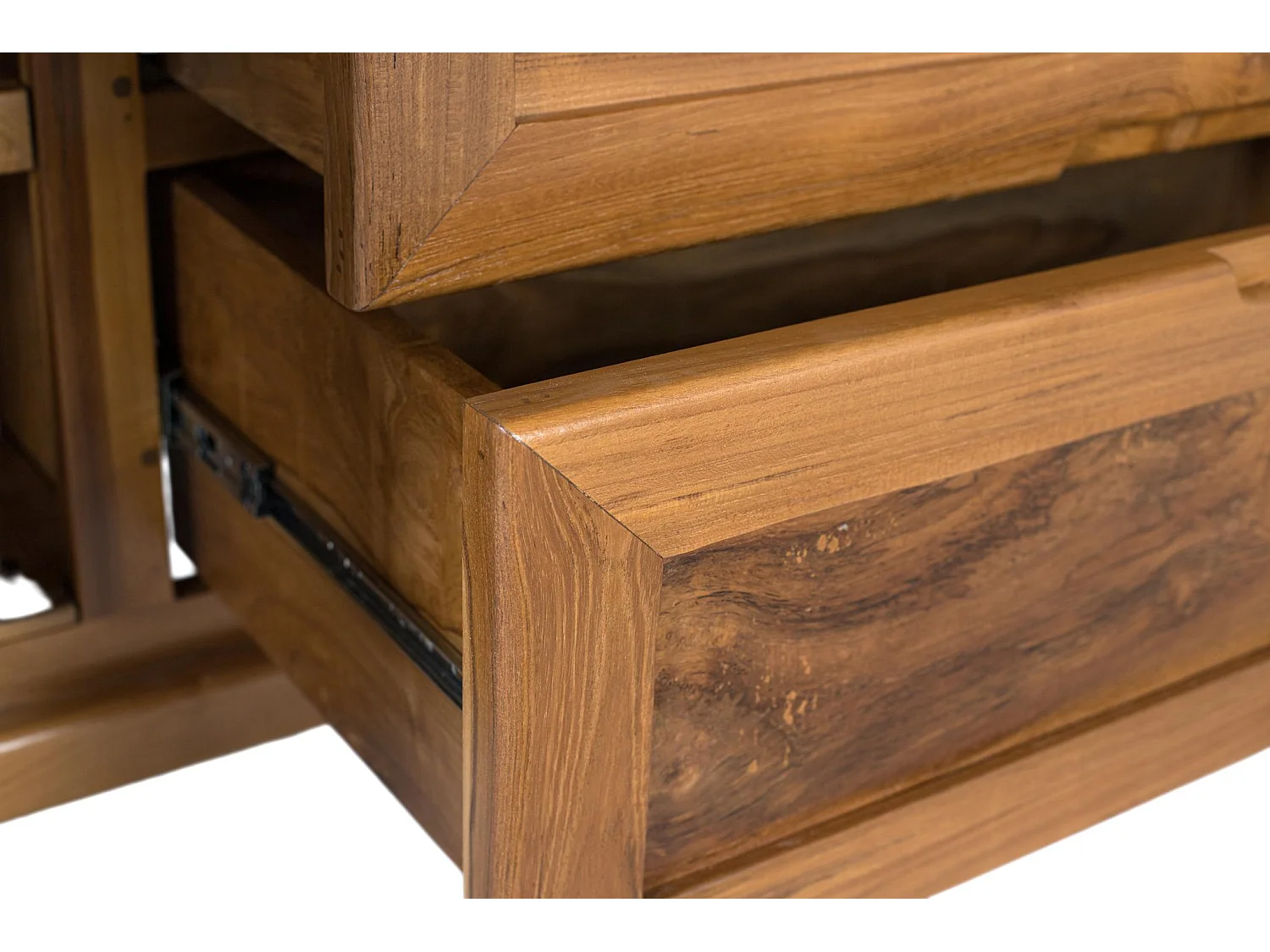 TV-Ständer aus Teakholz, 180 cm, orientalischer Kolonialstil – 60 x 180 x 38 cm