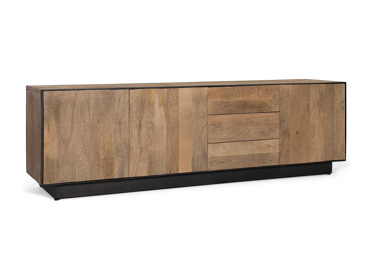 Meuble TV en bois de manguier naturel 180 cm