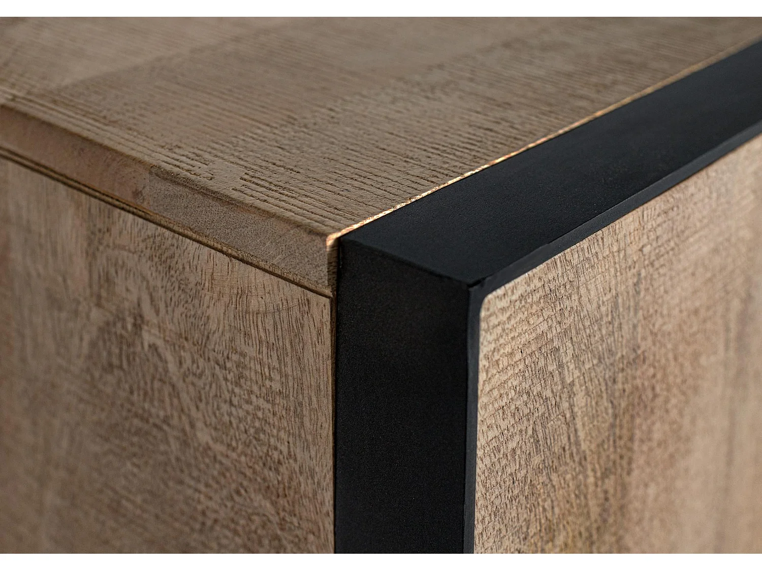 Meuble TV en bois de manguier naturel 180 cm