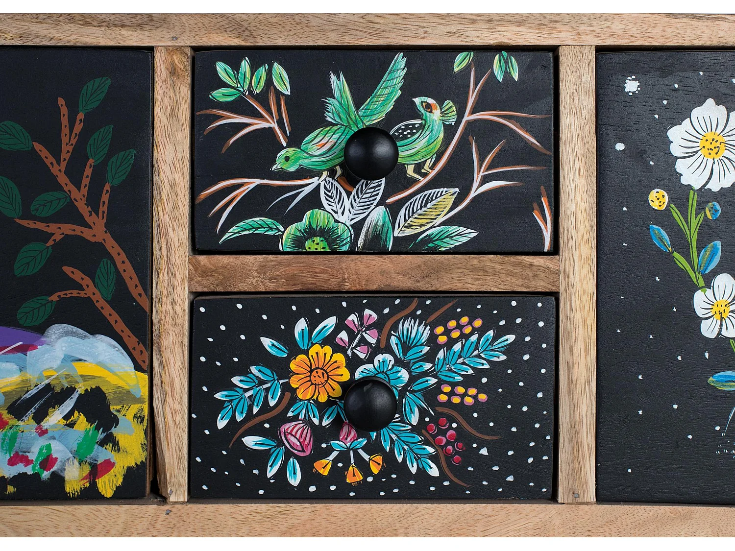 Commode en bois de manguier de style ethnique 120 cm