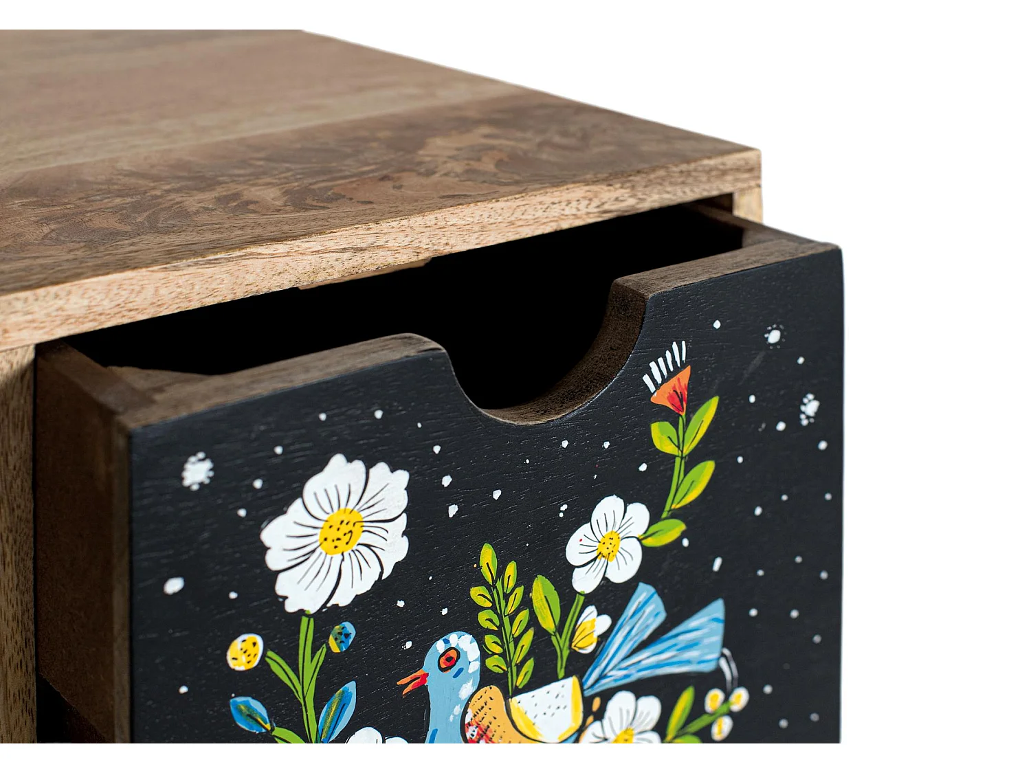 Commode en bois de manguier de style ethnique 120 cm