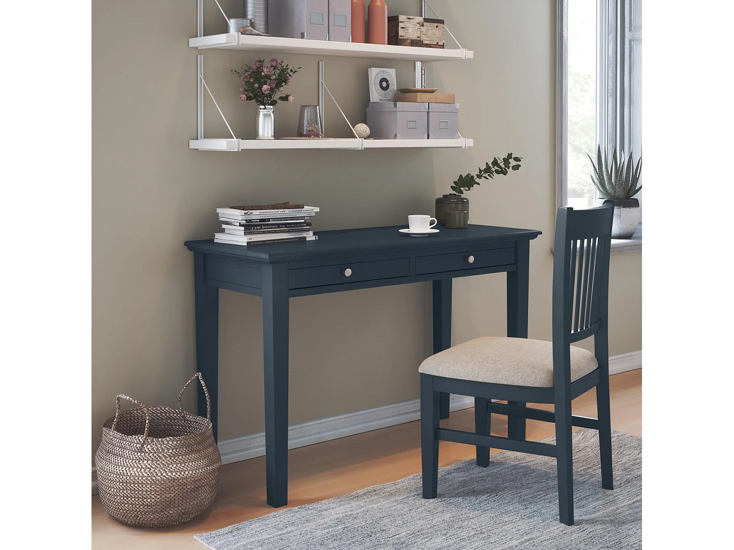 Chaise bleu foncé crème Avola AV775-370 46x94x53,5 cm