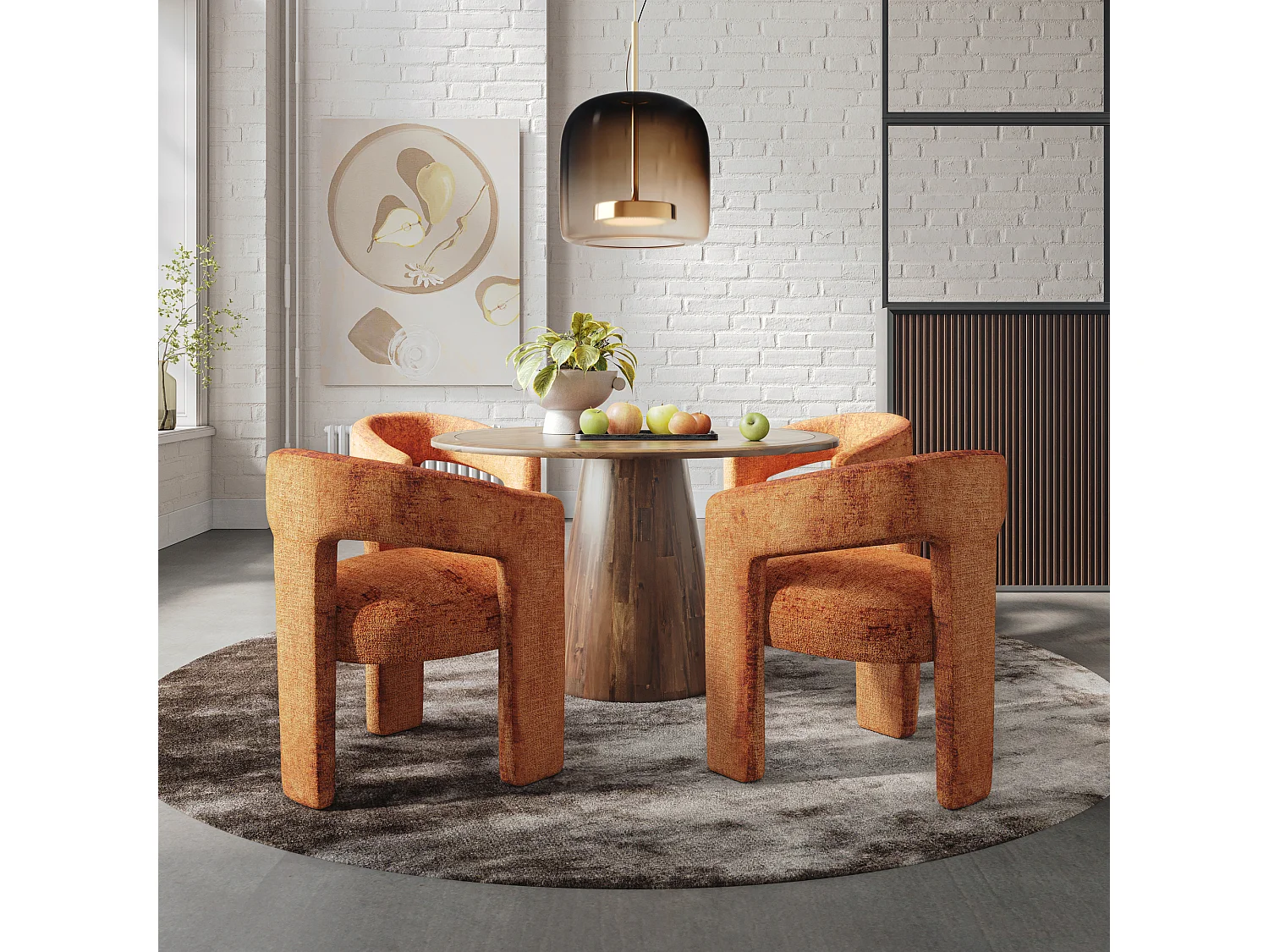 Chaise 62x75x58 cm Cannelle Leith LET71C