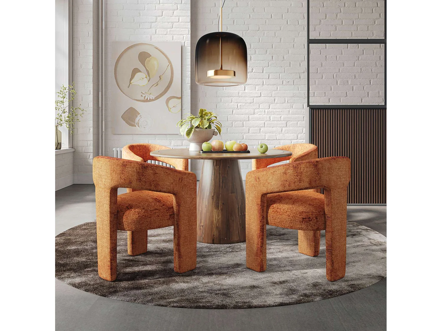 Chaise 62x75x58 cm Cannelle Leith LET71C