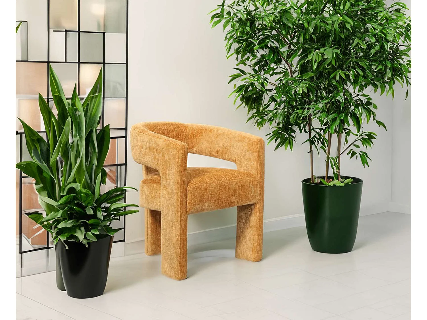 Chaise 62x75x58 cm Orange Leith LET71OG