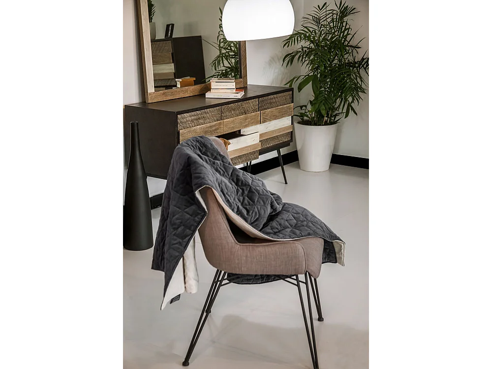 Chaise 57x92x63 cm gris adesso adesd03b