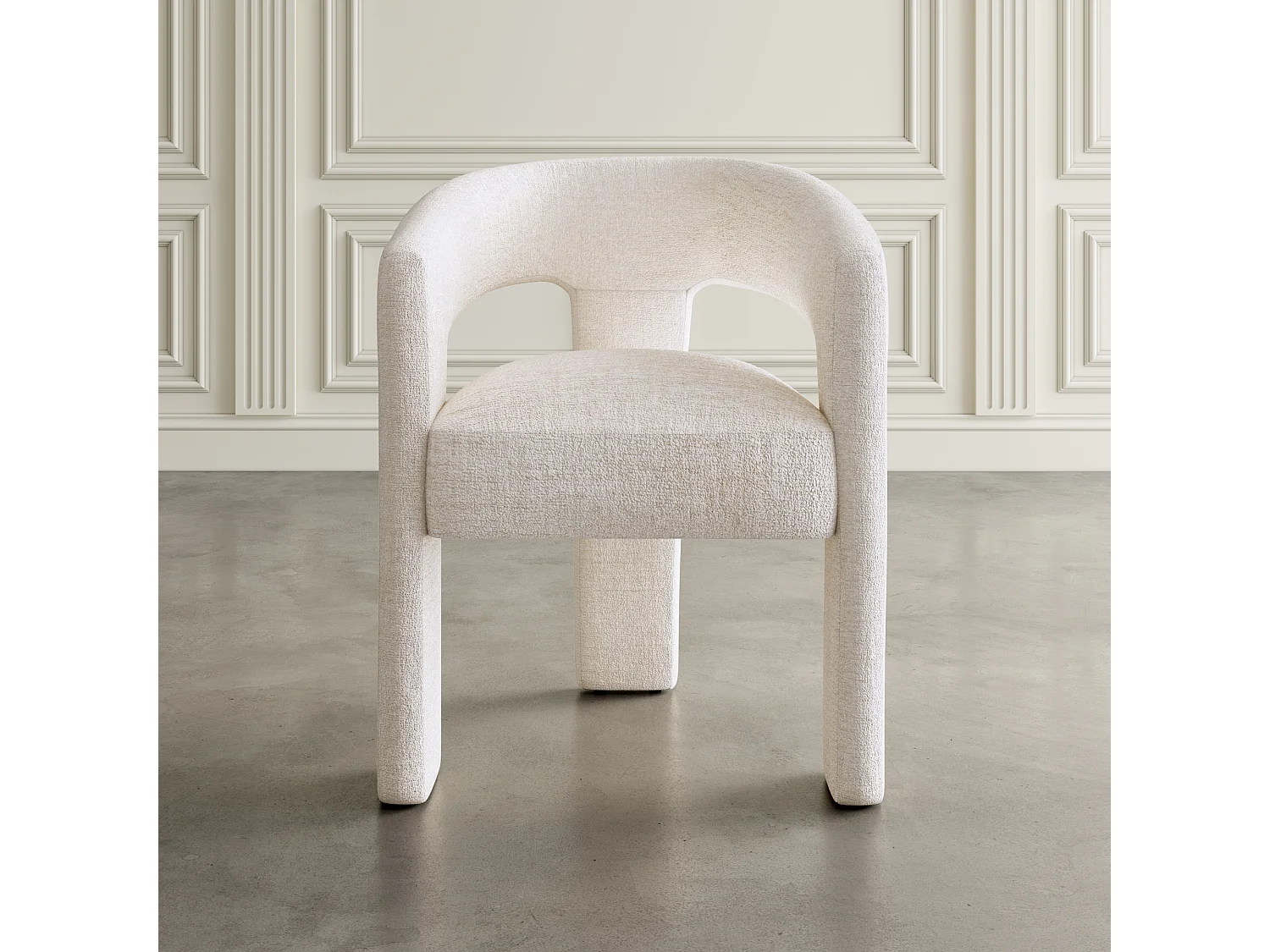 Chaise 62x75x58 cm beige Leith LET71N