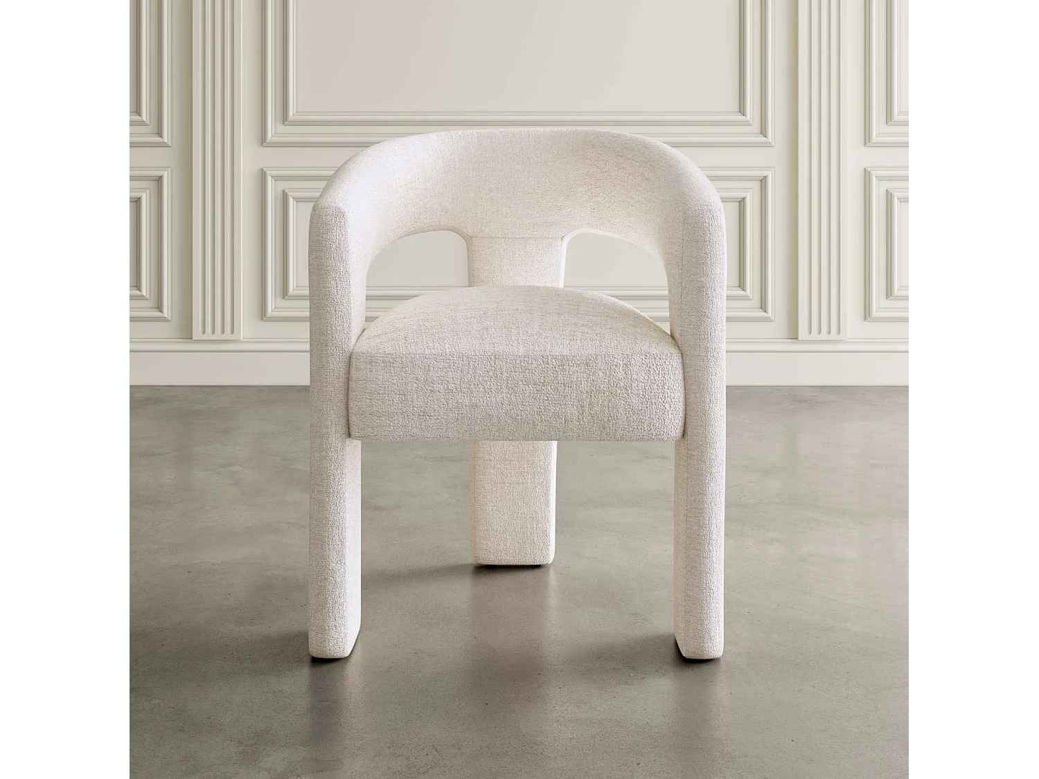 Chaise 62x75x58 cm beige Leith LET71N