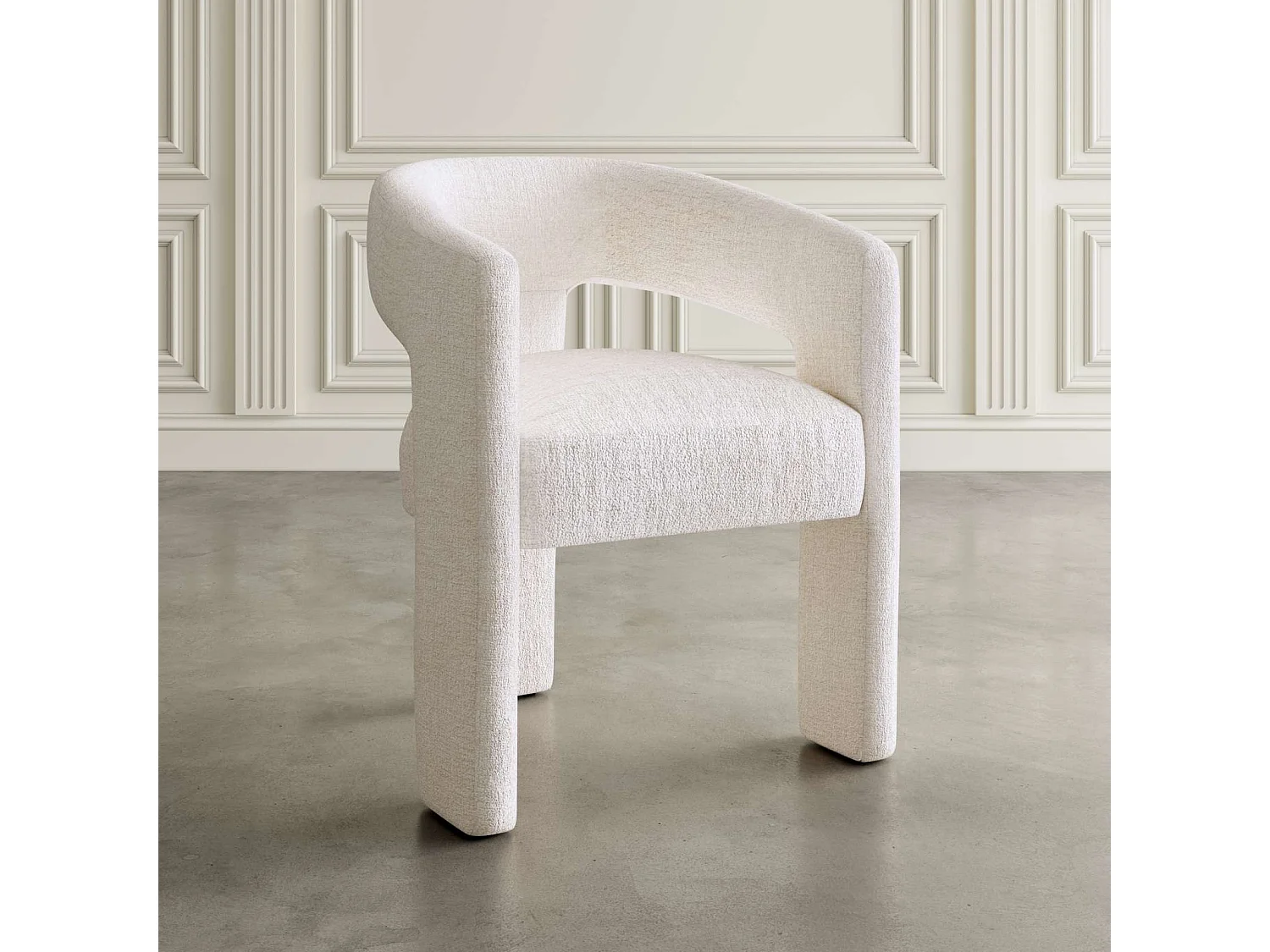 Chaise 62x75x58 cm beige Leith LET71N