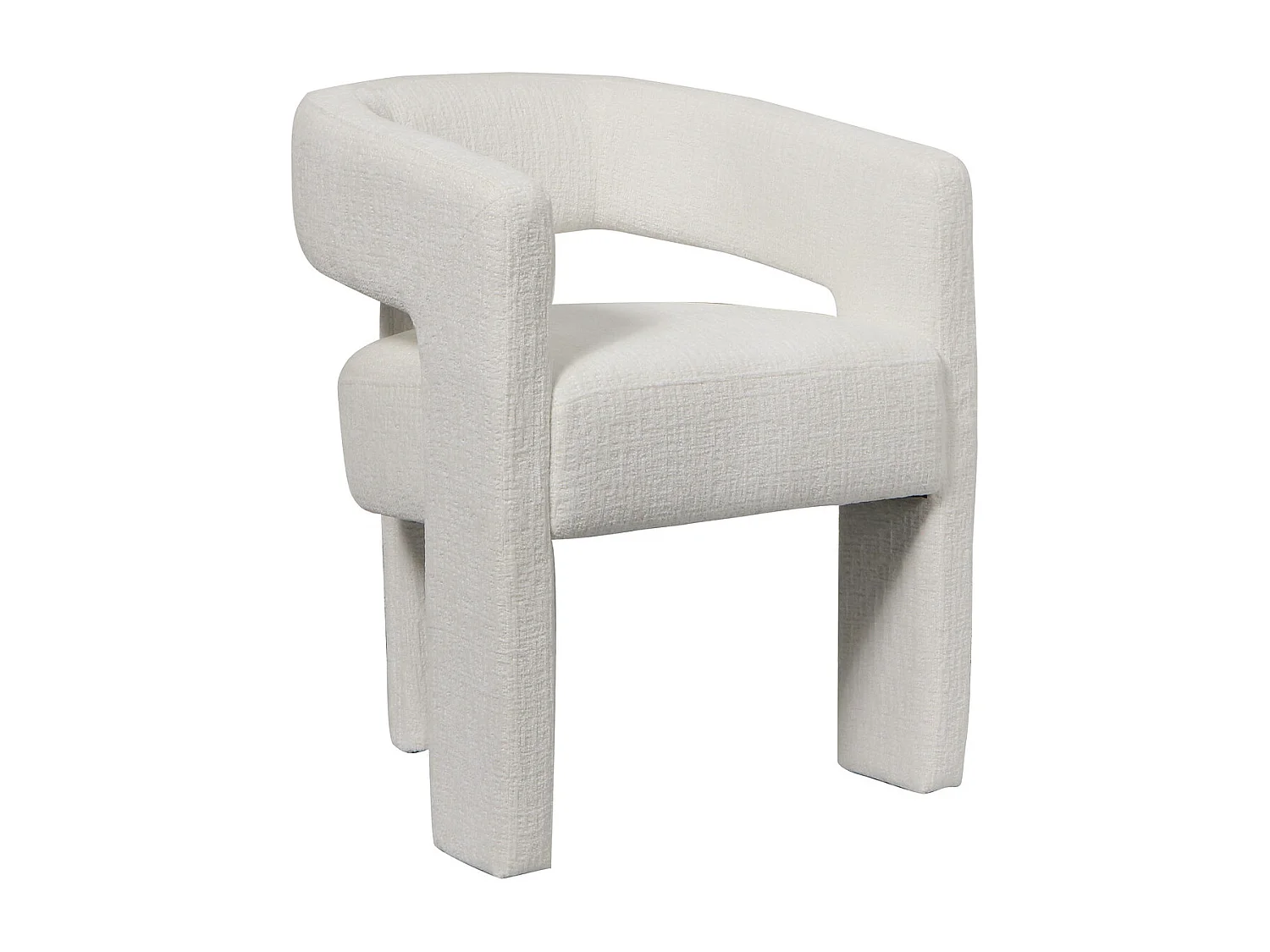 Chaise 62x75x58 cm blanche Leith LET71W