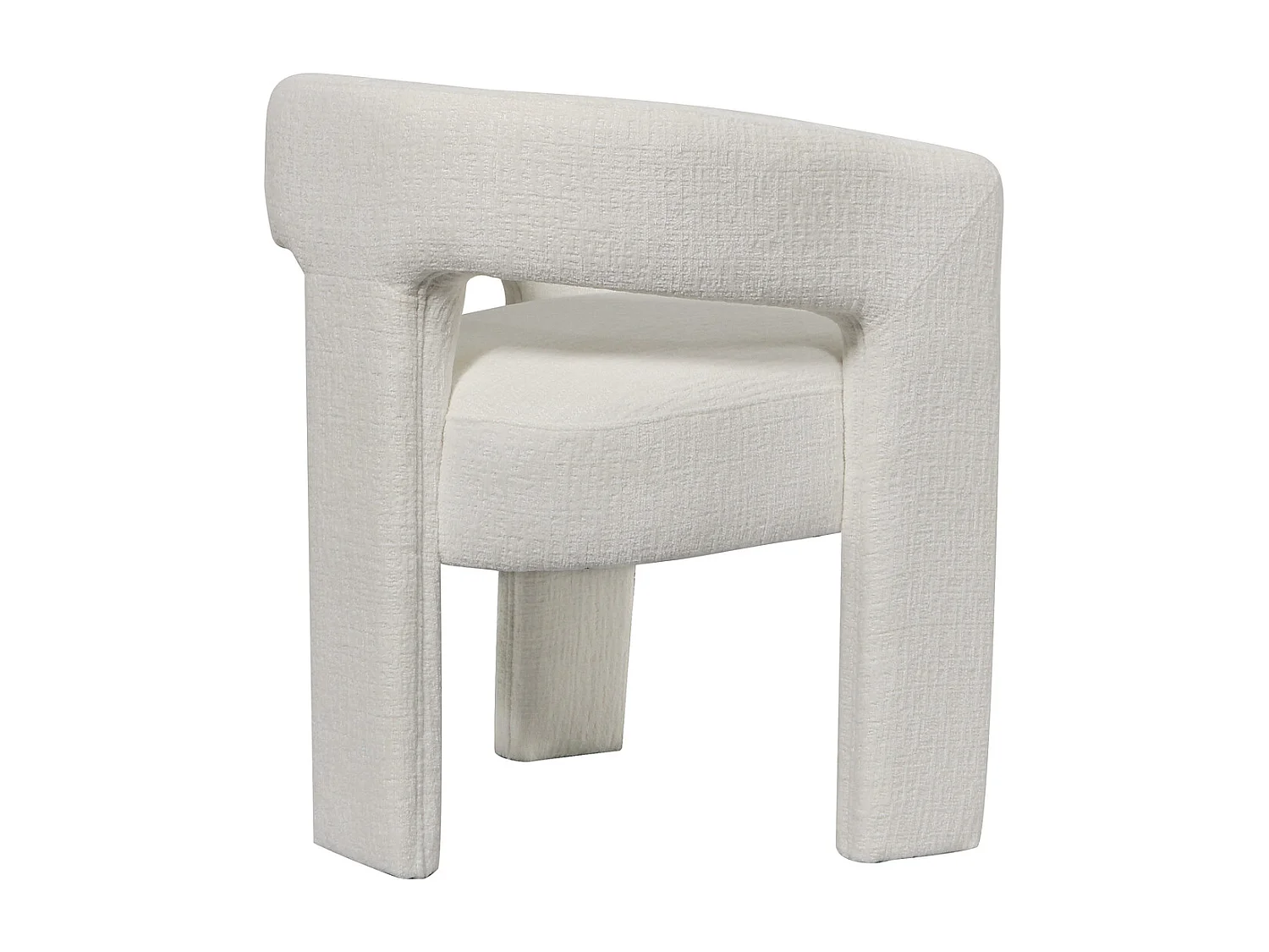 Chaise 62x75x58 cm blanche Leith LET71W