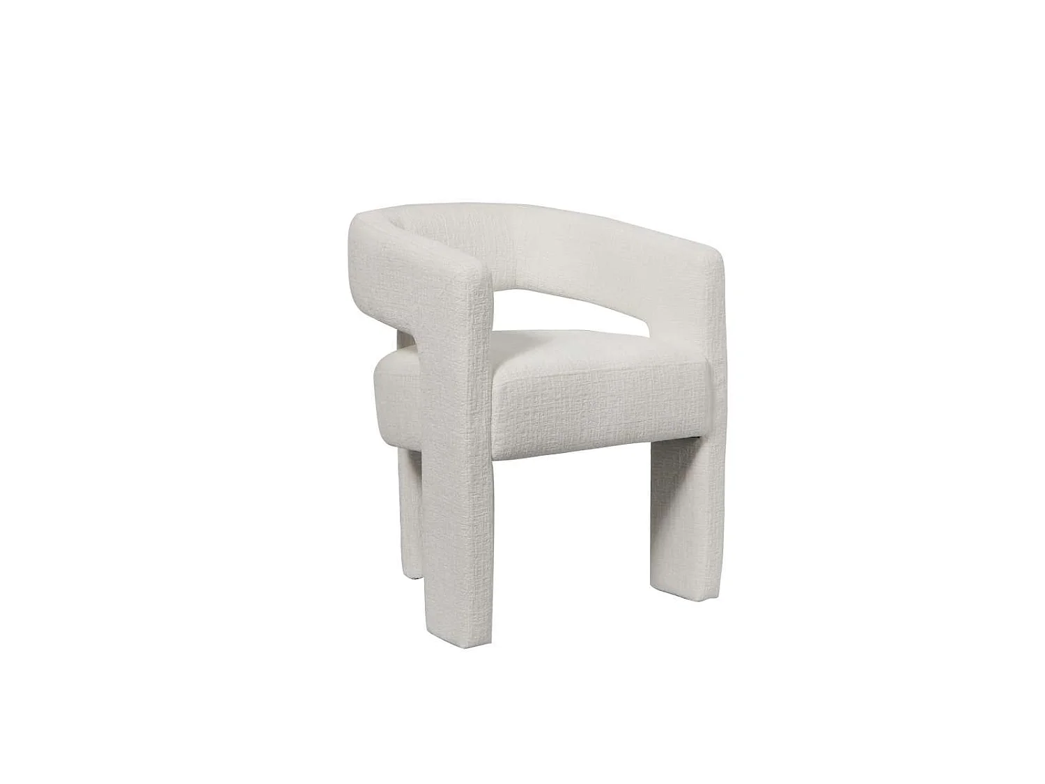Chaise 62x75x58 cm blanche Leith LET71W