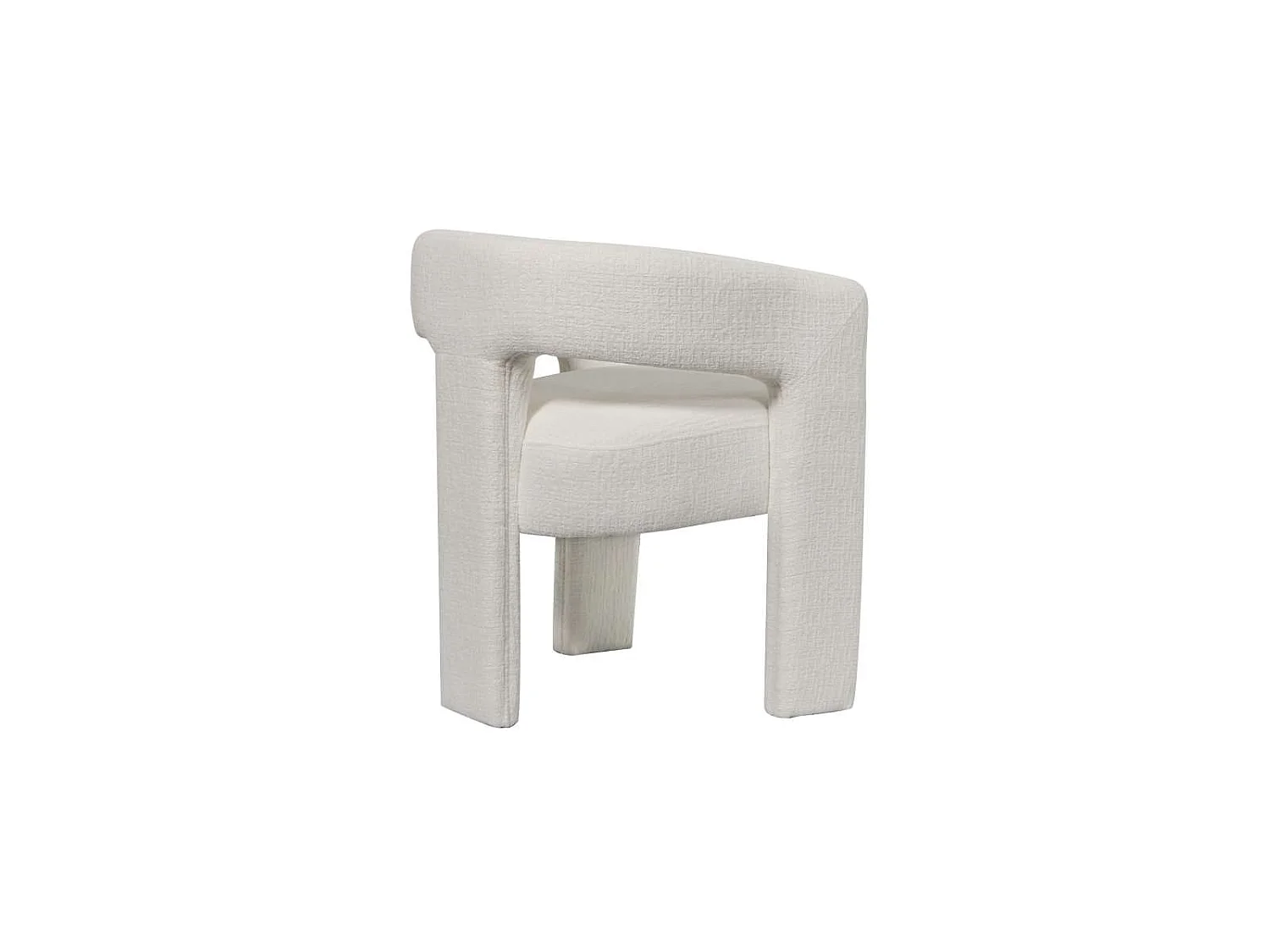 Chaise 62x75x58 cm blanche Leith LET71W