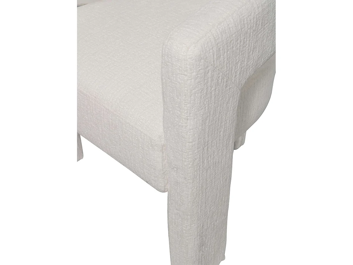 Chaise 62x75x58 cm blanche Leith LET71W
