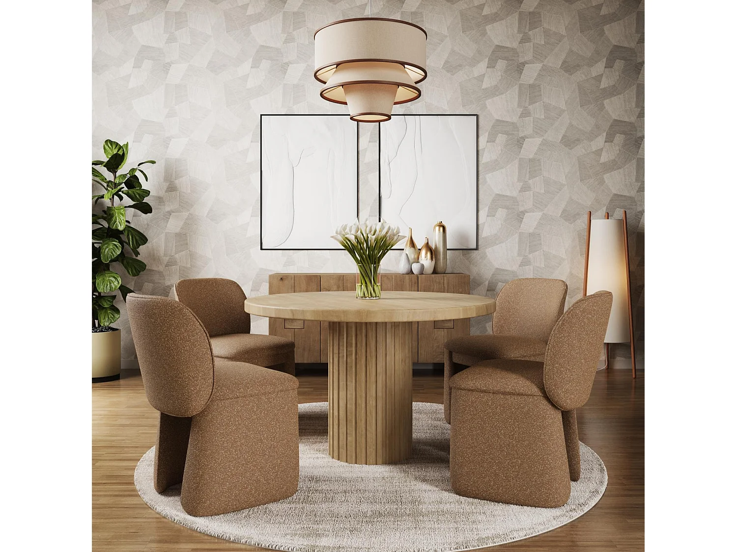 Fauteuil rembourré 54x83x60,5 cm orange gris Leith LET78B