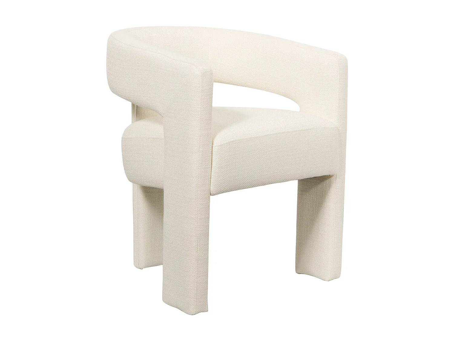 Chaise 62x75x58 cm blanche Leith LET71PW