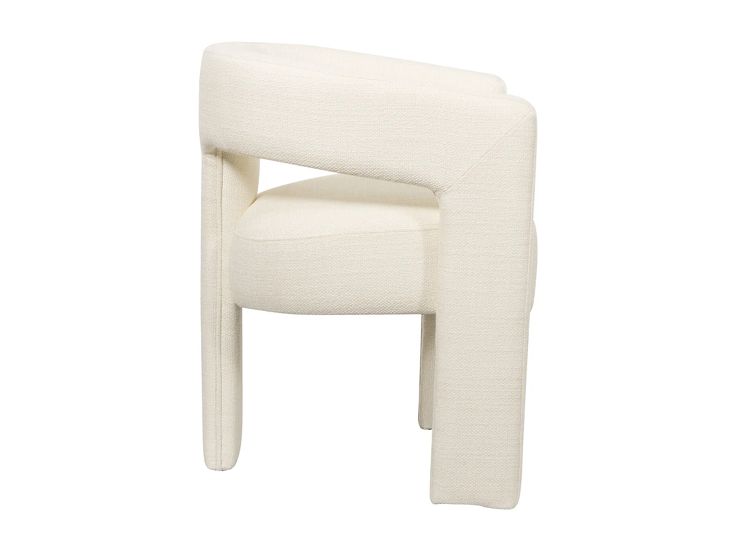 Chaise 62x75x58 cm blanche Leith LET71PW