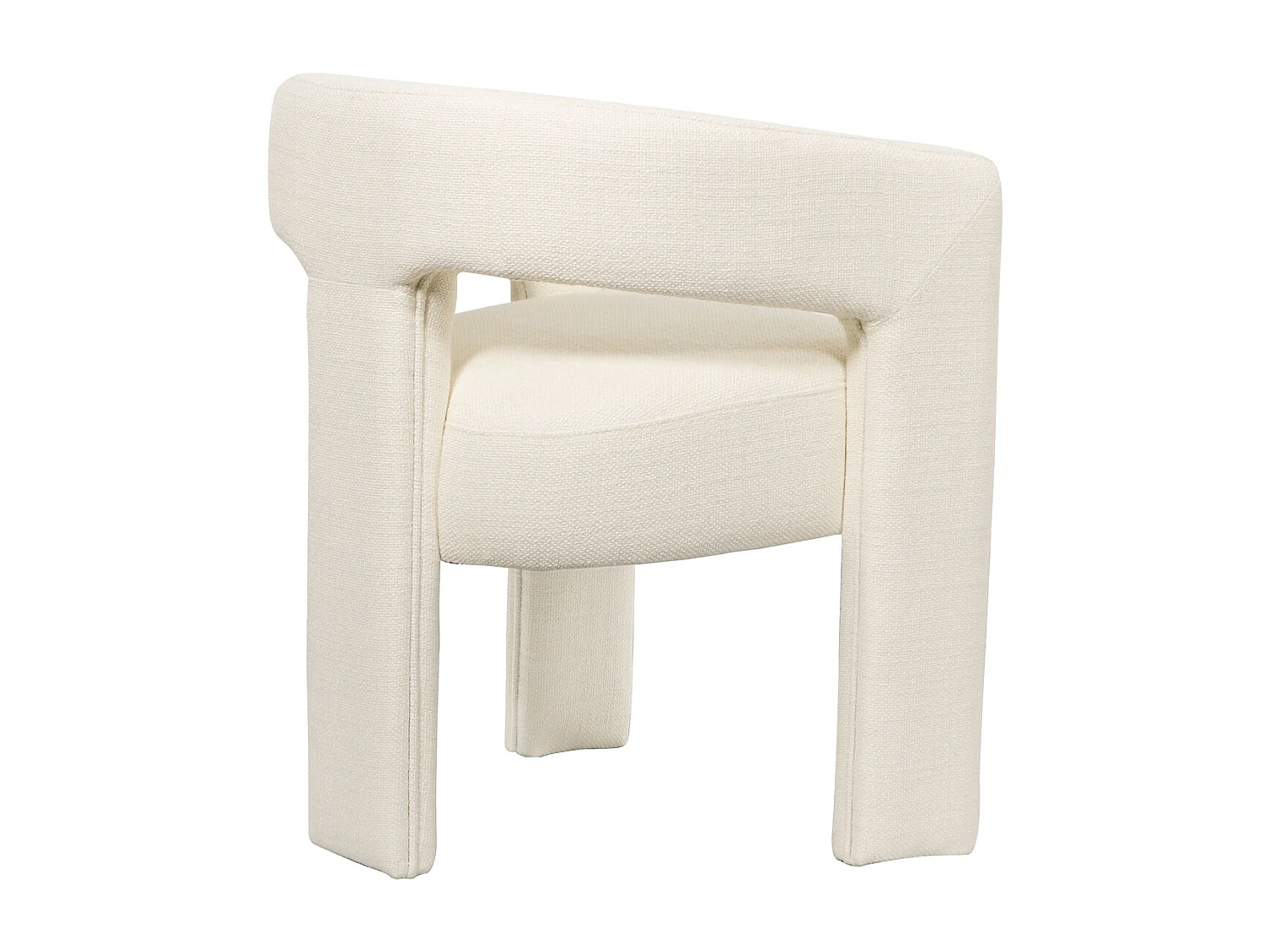 Chaise 62x75x58 cm blanche Leith LET71PW