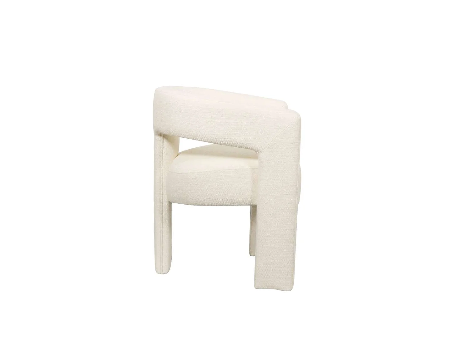 Chaise 62x75x58 cm blanche Leith LET71PW