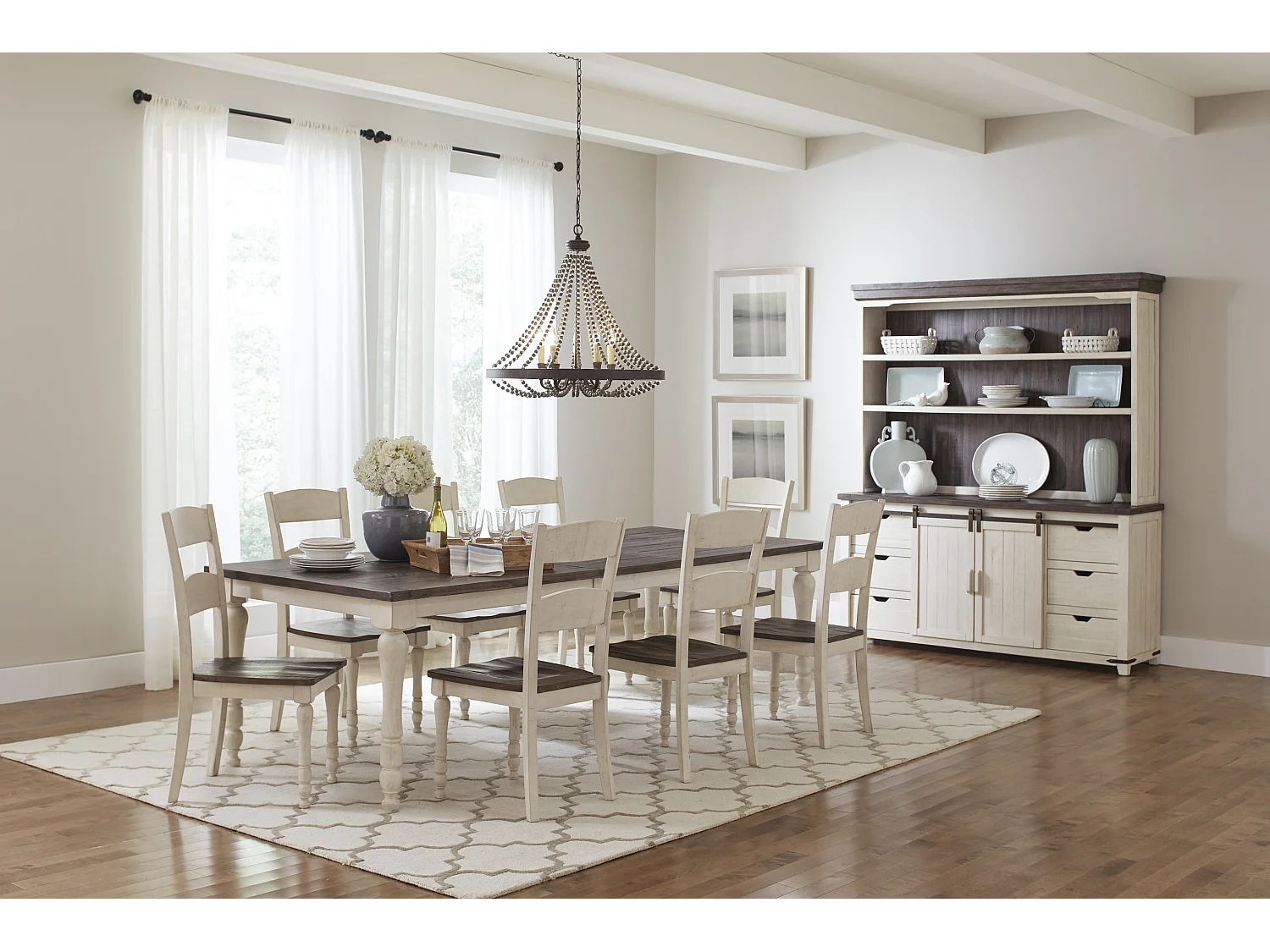 Stoel 48x101,5x59 cm wit bruin Avola AV1706-401KD