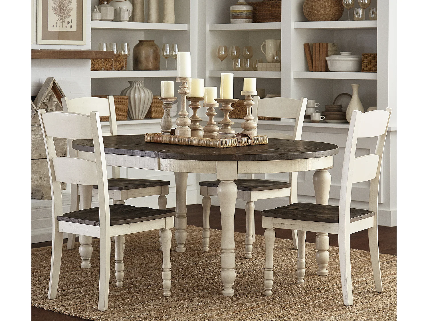 Chaise 48x101,5x59 cm blanc marron Avola AV1706-401KD