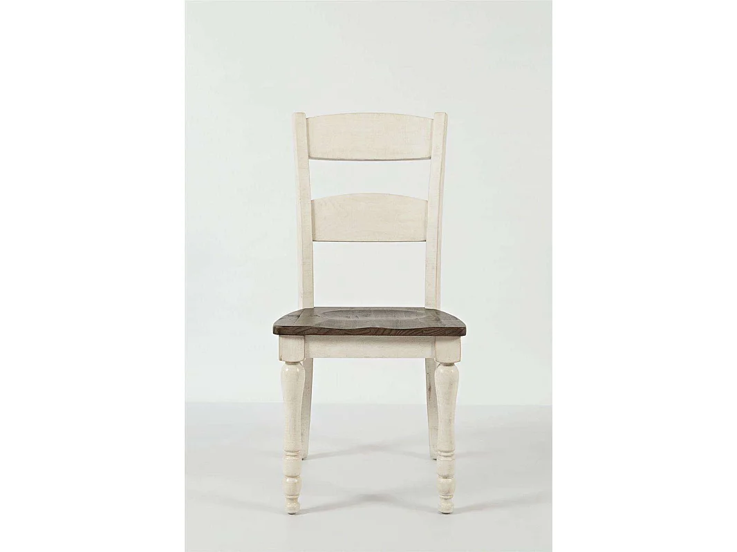 Stol, Avola, 48x48x46 cm, Antik Hvid/ Brun