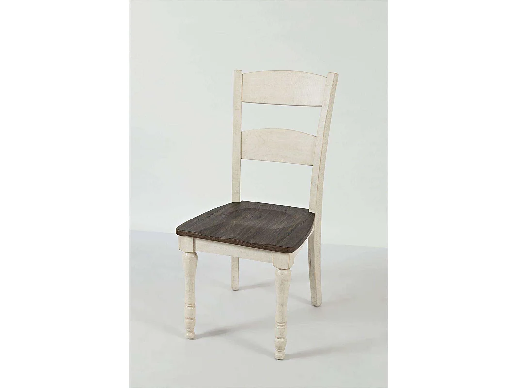 Stol, Avola, 48x48x46 cm, Antik Hvid/ Brun