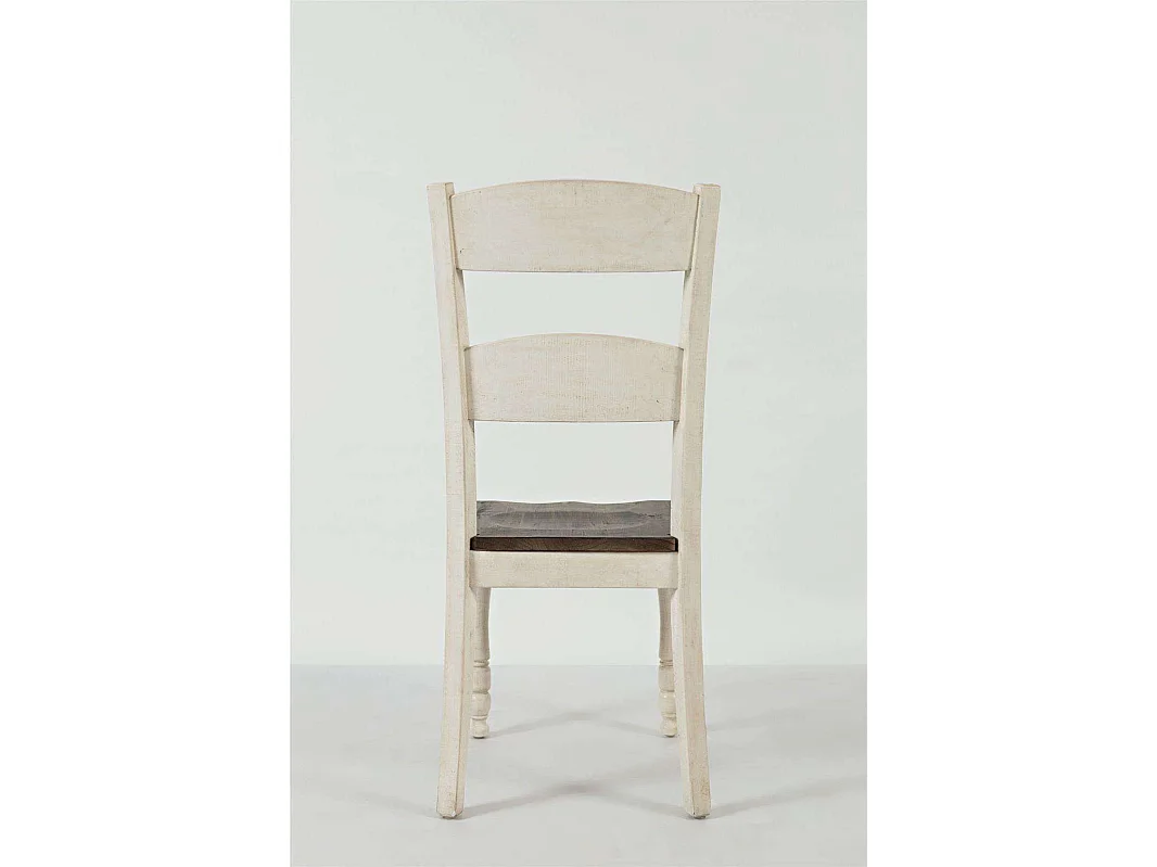 Stol, Avola, 48x48x46 cm, Antik Hvid/ Brun
