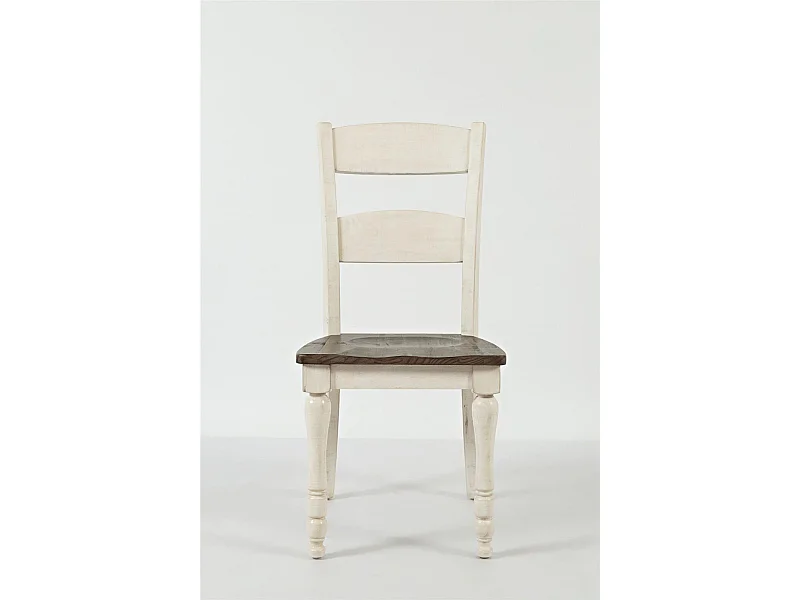 Chaise 48x101,5x59 cm blanc marron Avola AV1706-401KD