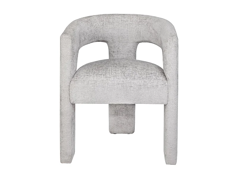 Cadeira estofada 62x75x58 cm cinza prateado Leith LET71G