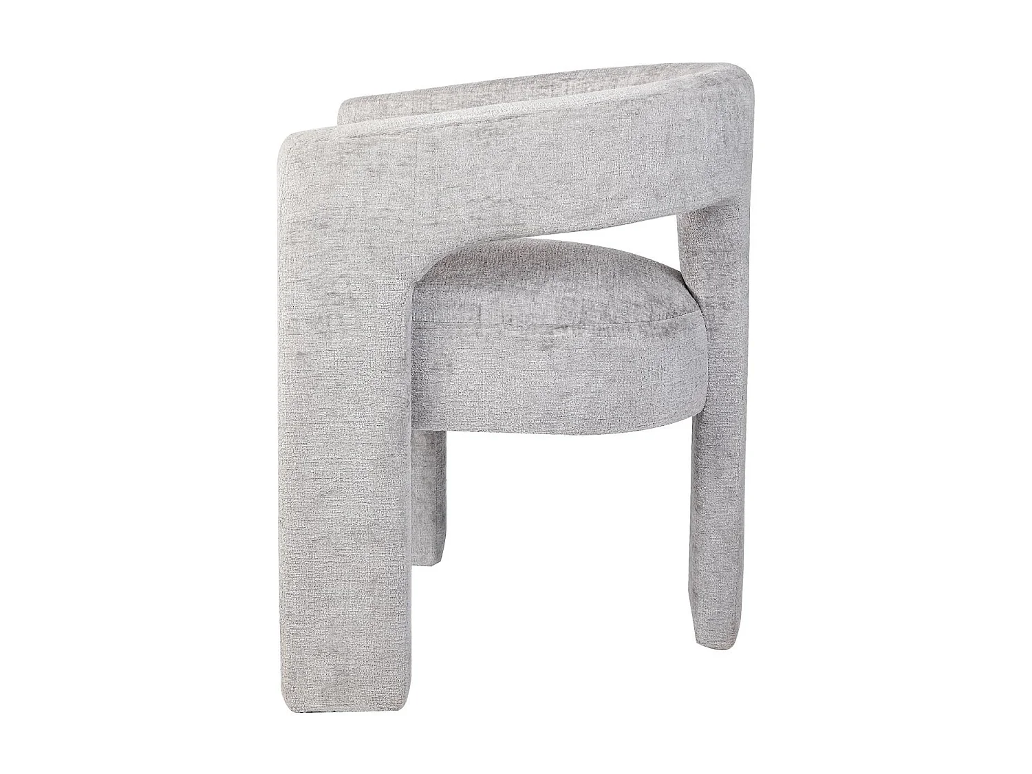 Cadeira estofada 62x75x58 cm cinza prateado Leith LET71G