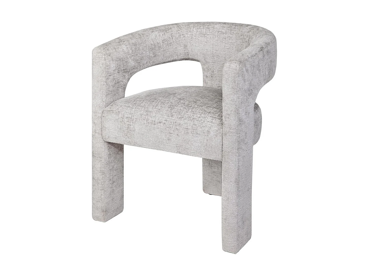 Fauteuil rembourré 62x75x58 cm gris argenté Leith LET71G