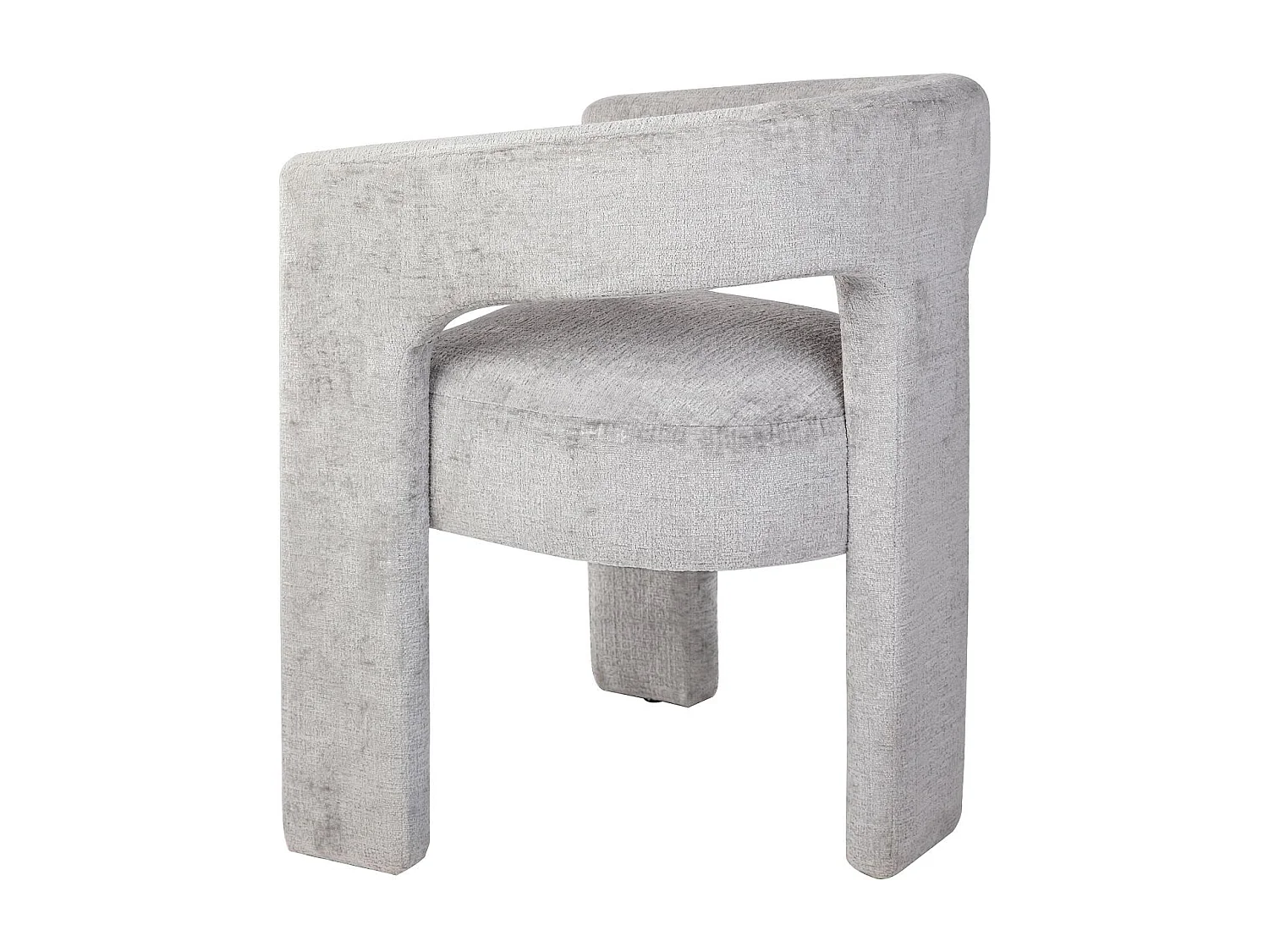 Fauteuil rembourré 62x75x58 cm gris argenté Leith LET71G