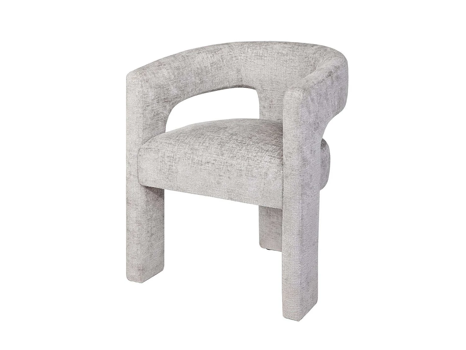 Tapicerowane krzesło 62x75x58 cm srebrnoszare Leith LET71G