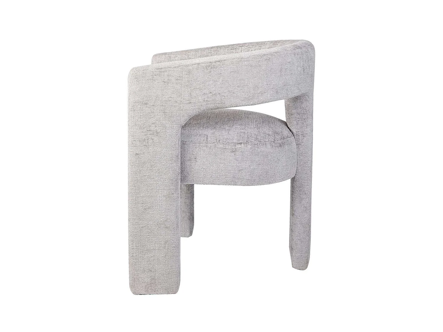 Tapicerowane krzesło 62x75x58 cm srebrnoszare Leith LET71G