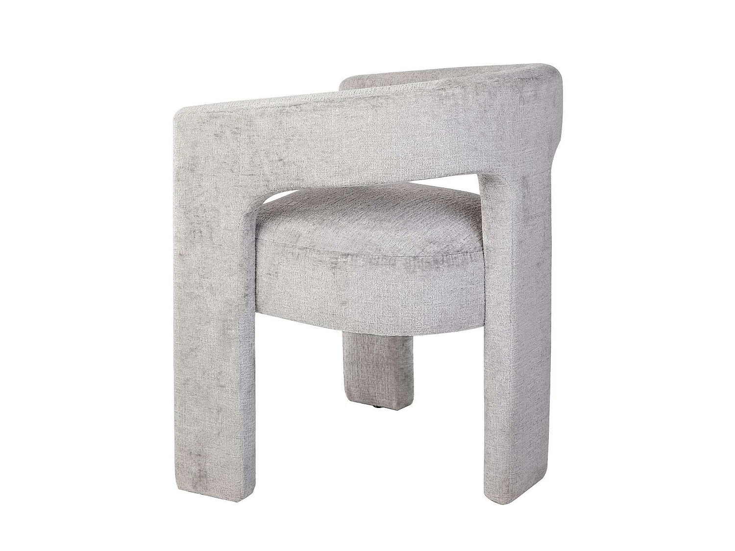 Tapicerowane krzesło 62x75x58 cm srebrnoszare Leith LET71G