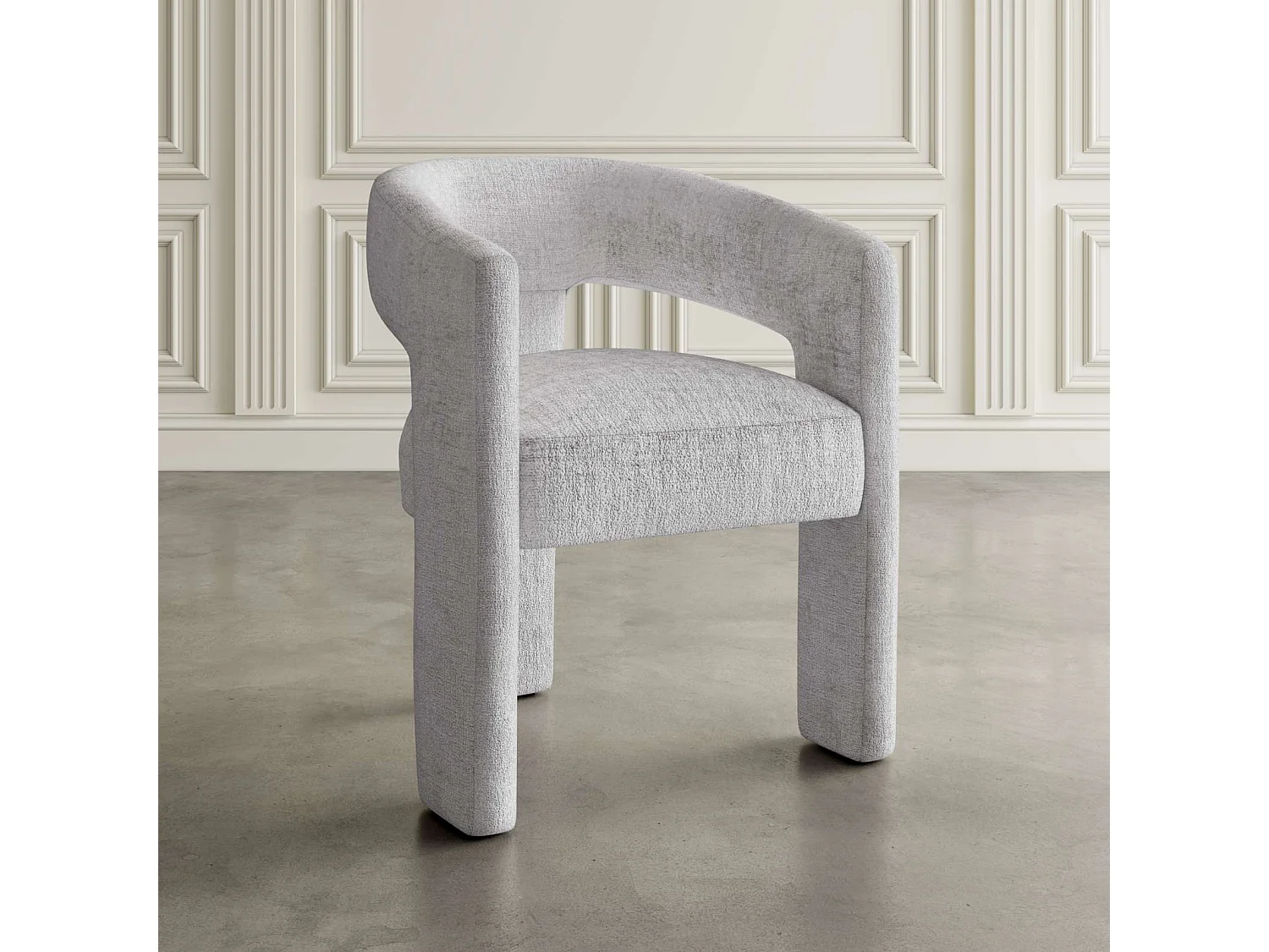 Tapicerowane krzesło 62x75x58 cm srebrnoszare Leith LET71G