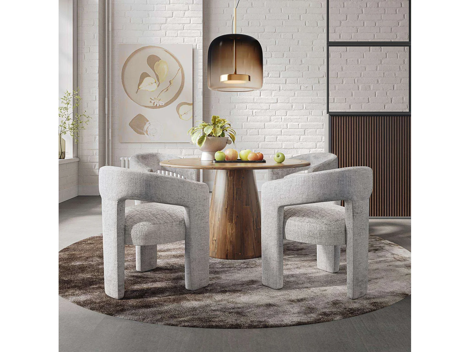 Tapicerowane krzesło 62x75x58 cm srebrnoszare Leith LET71G