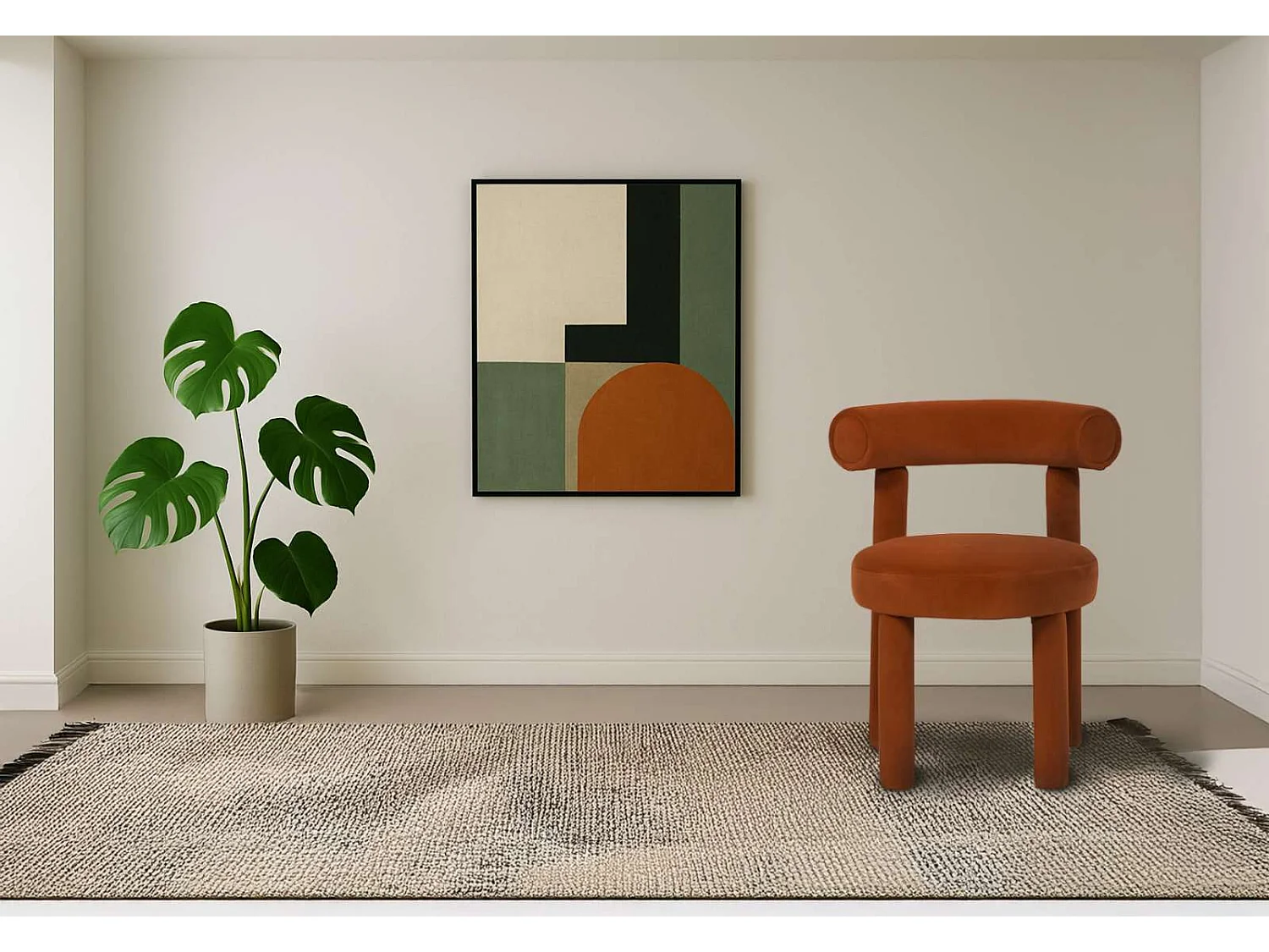 Chaise 62x80x58 cm marron Leith LET77S