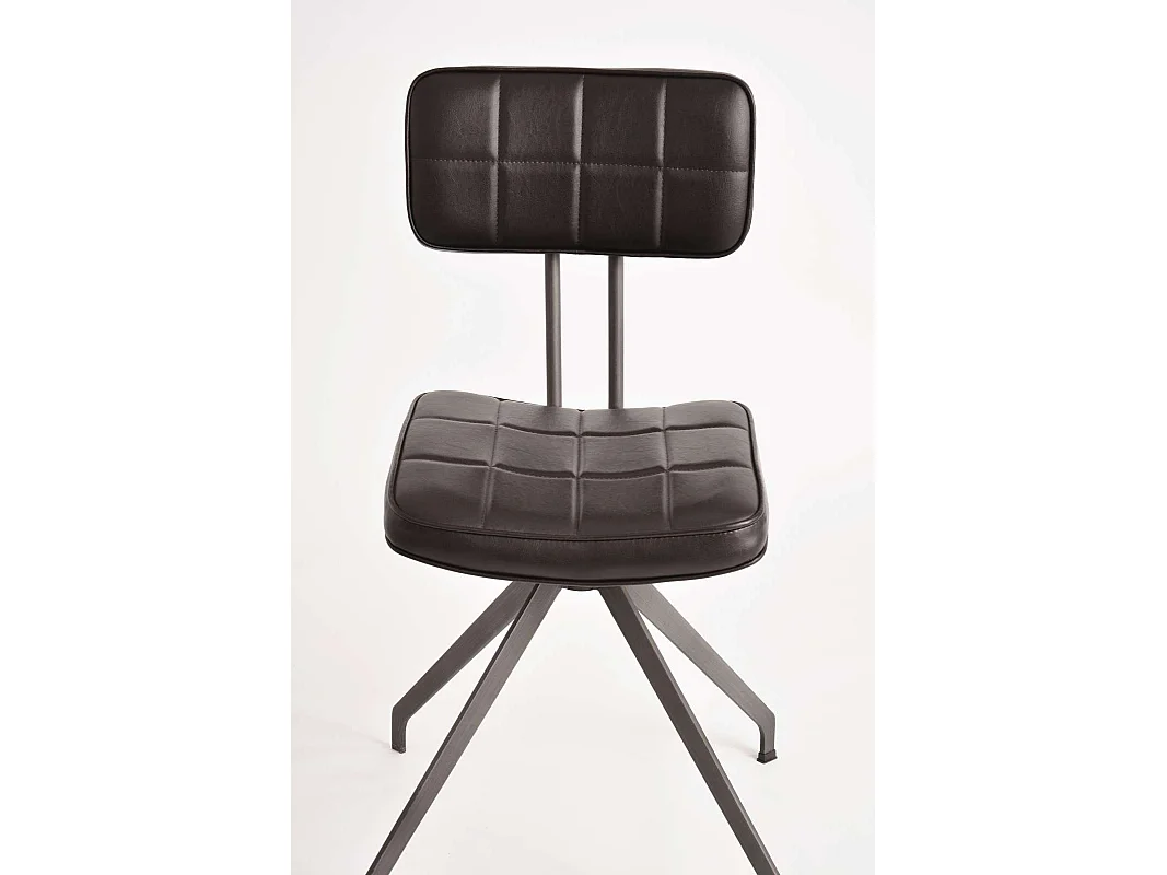 Chaise 50x89x56 cm brun foncé Ashton ASTD03