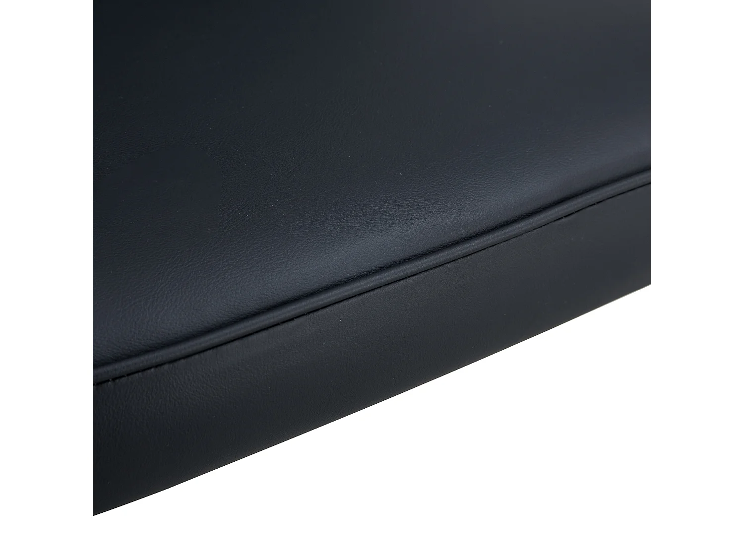 Lot de 2 chaises , pieds en métal noir, PU noir