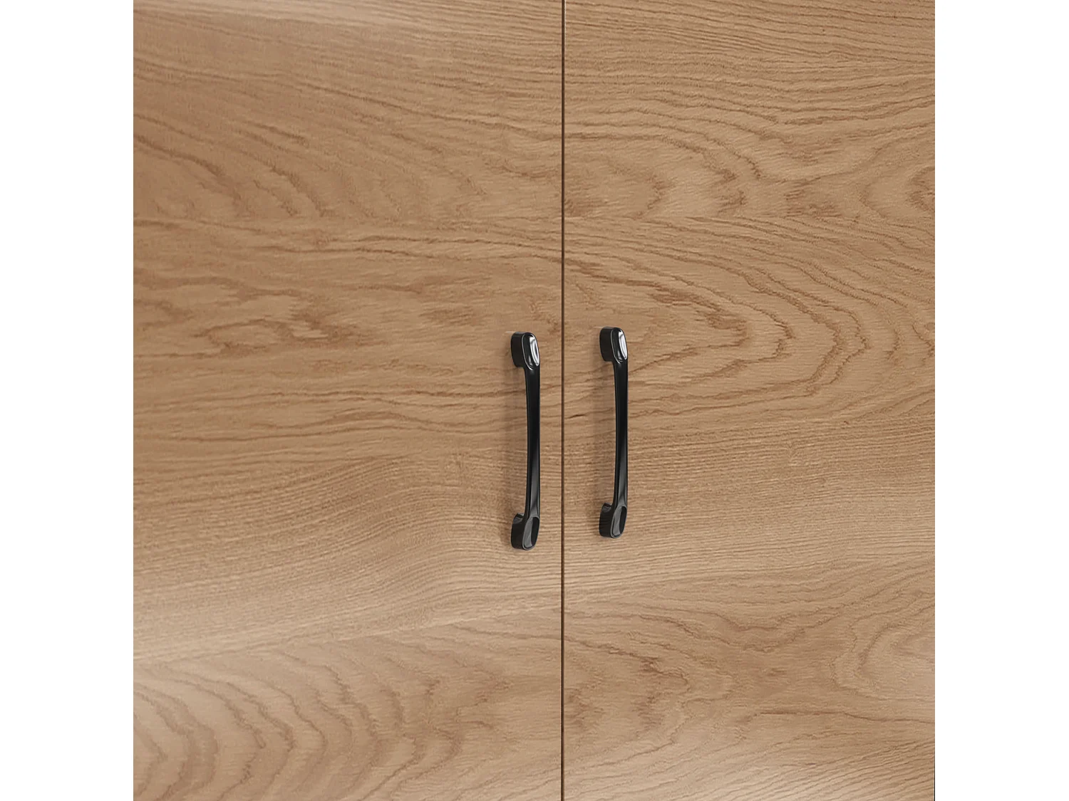 Buffet de cuisine avec 2 portes, 2 acrylique portes et éclairage LED ,gris et naturel