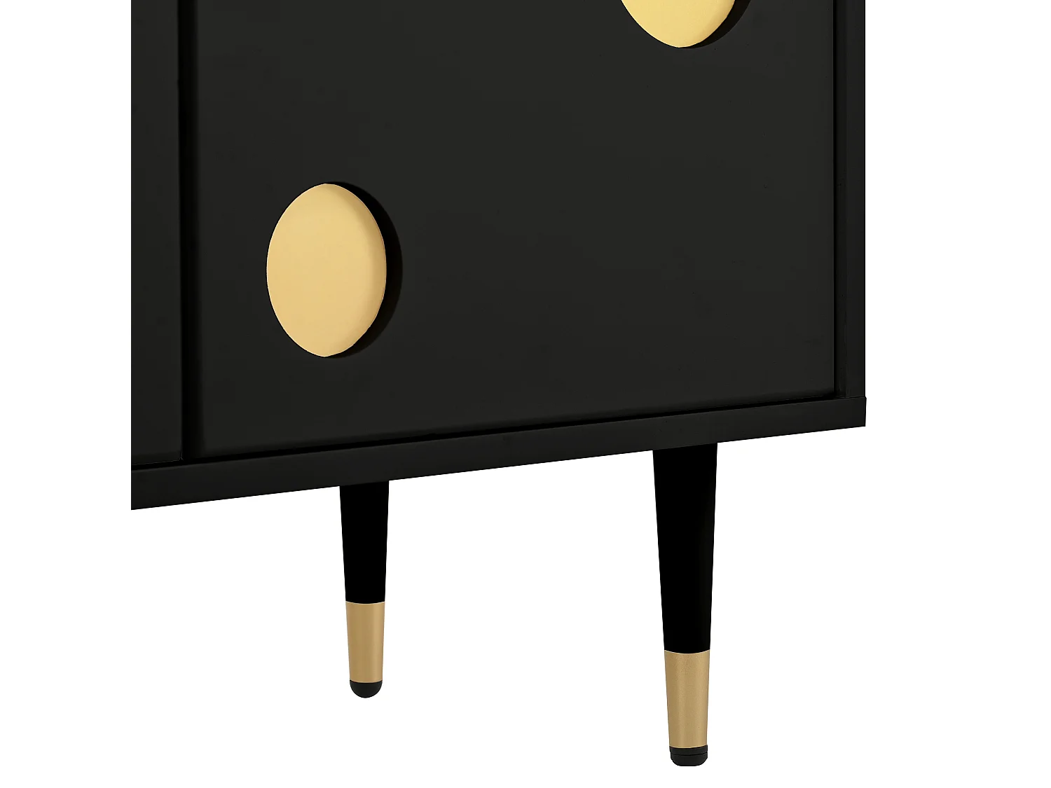 Meuble TV à 4 portes, porte à grille, noir.