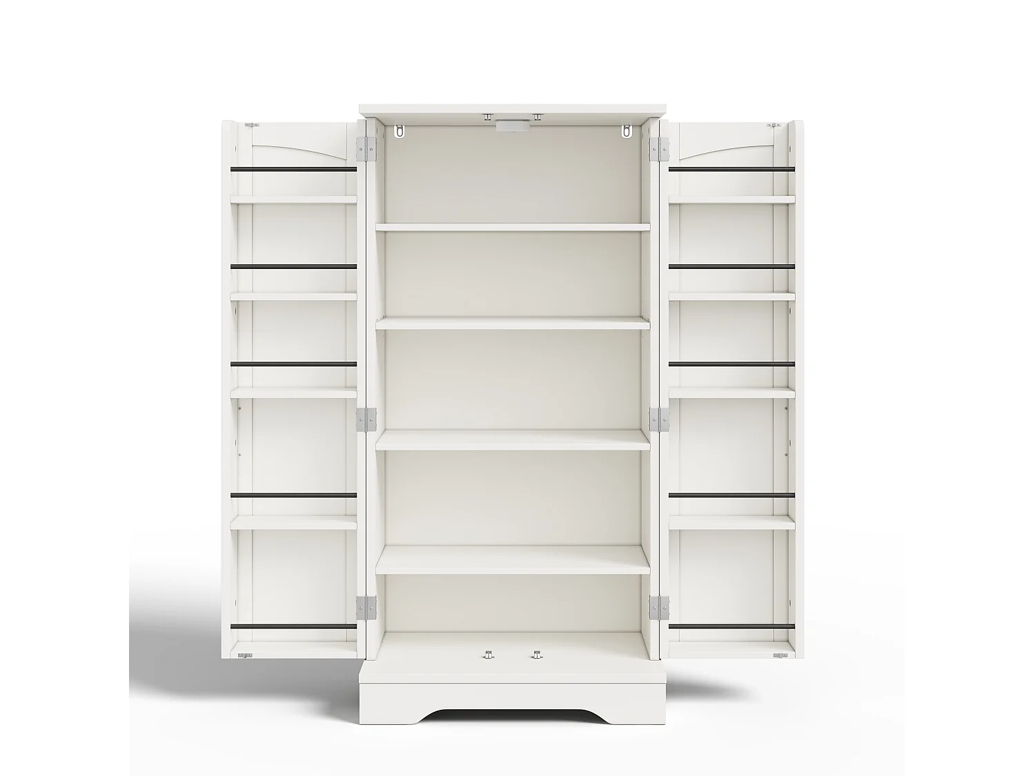 Buffet de cuisine avec 2 portes et détection par LED - Blanc 60 x 40 x 120.5 cm