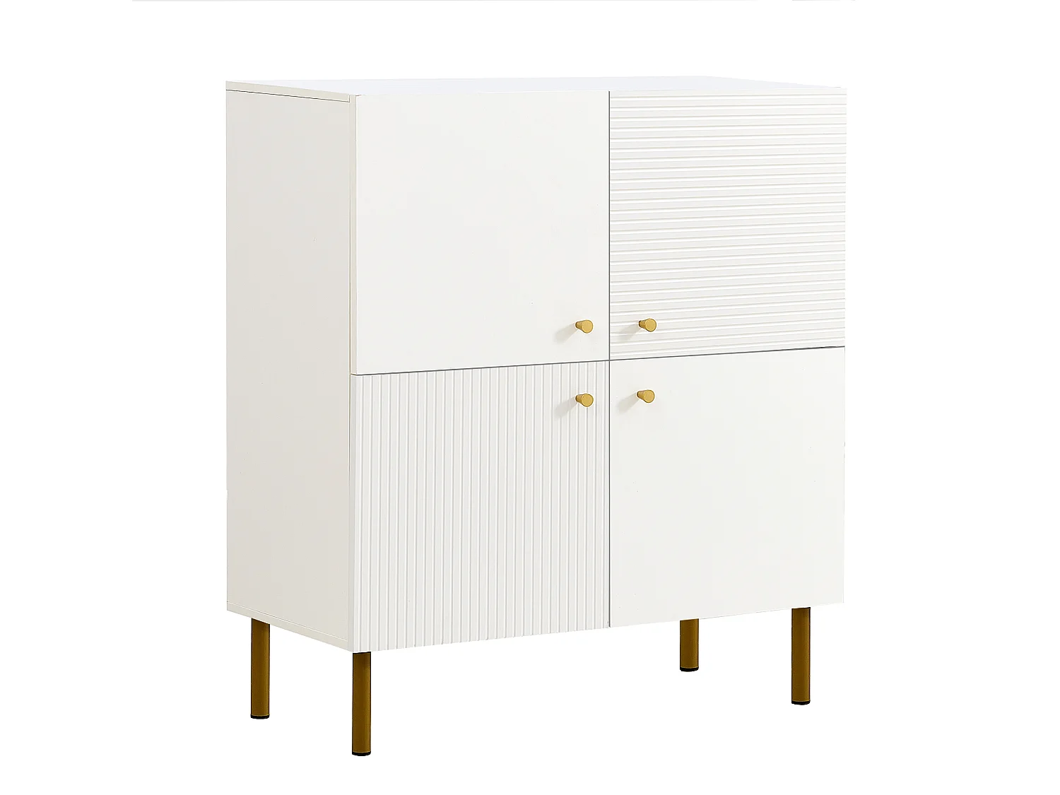 Buffet avec 2 portes - Conception de lignes - Blanc