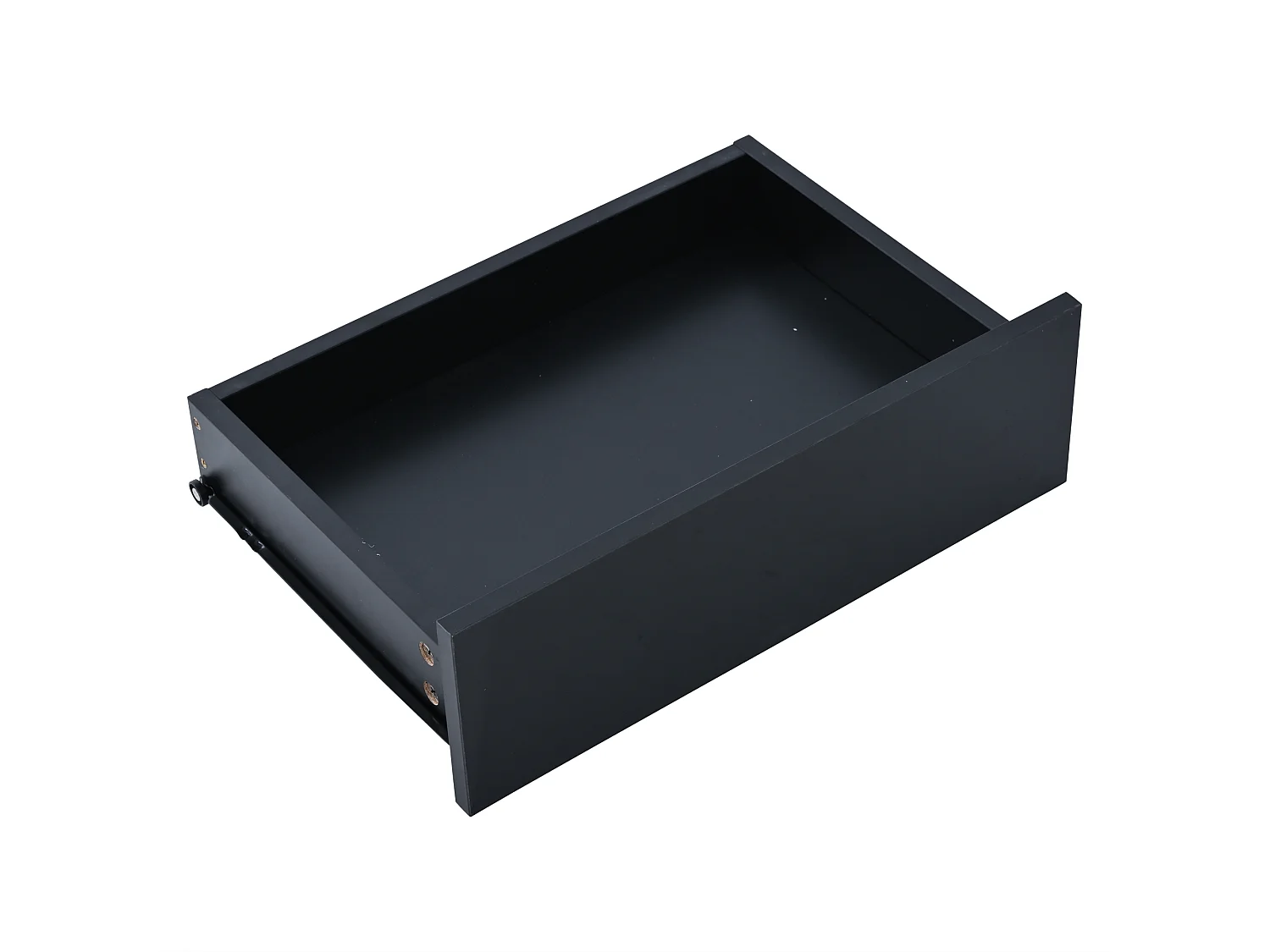 Salontafel met 2 lades en LED-verlichting - Glanzende afwerking - Zwart