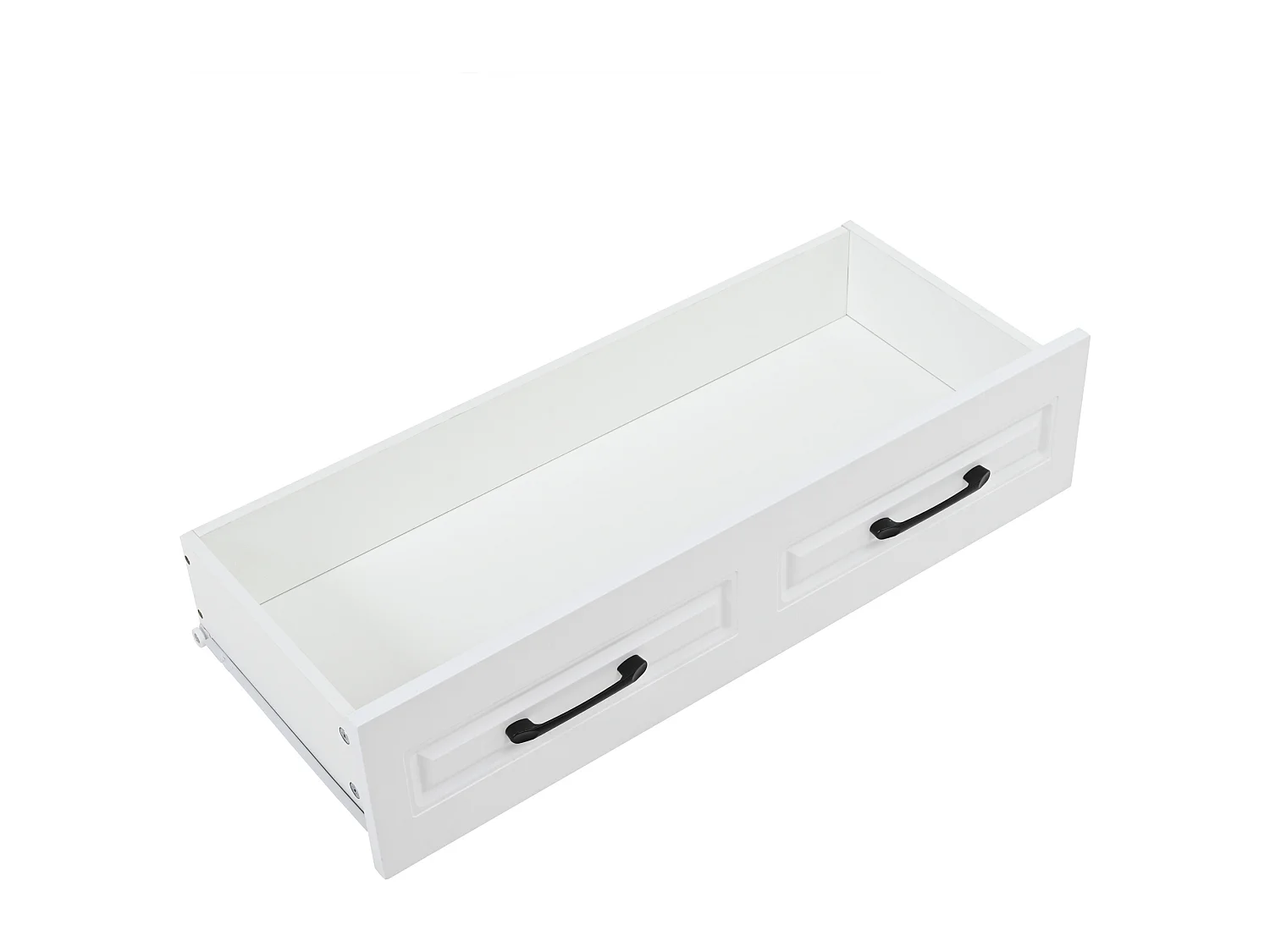 Meuble à chaussures avec 2 portes abattantes et tiroir - MDF blanc