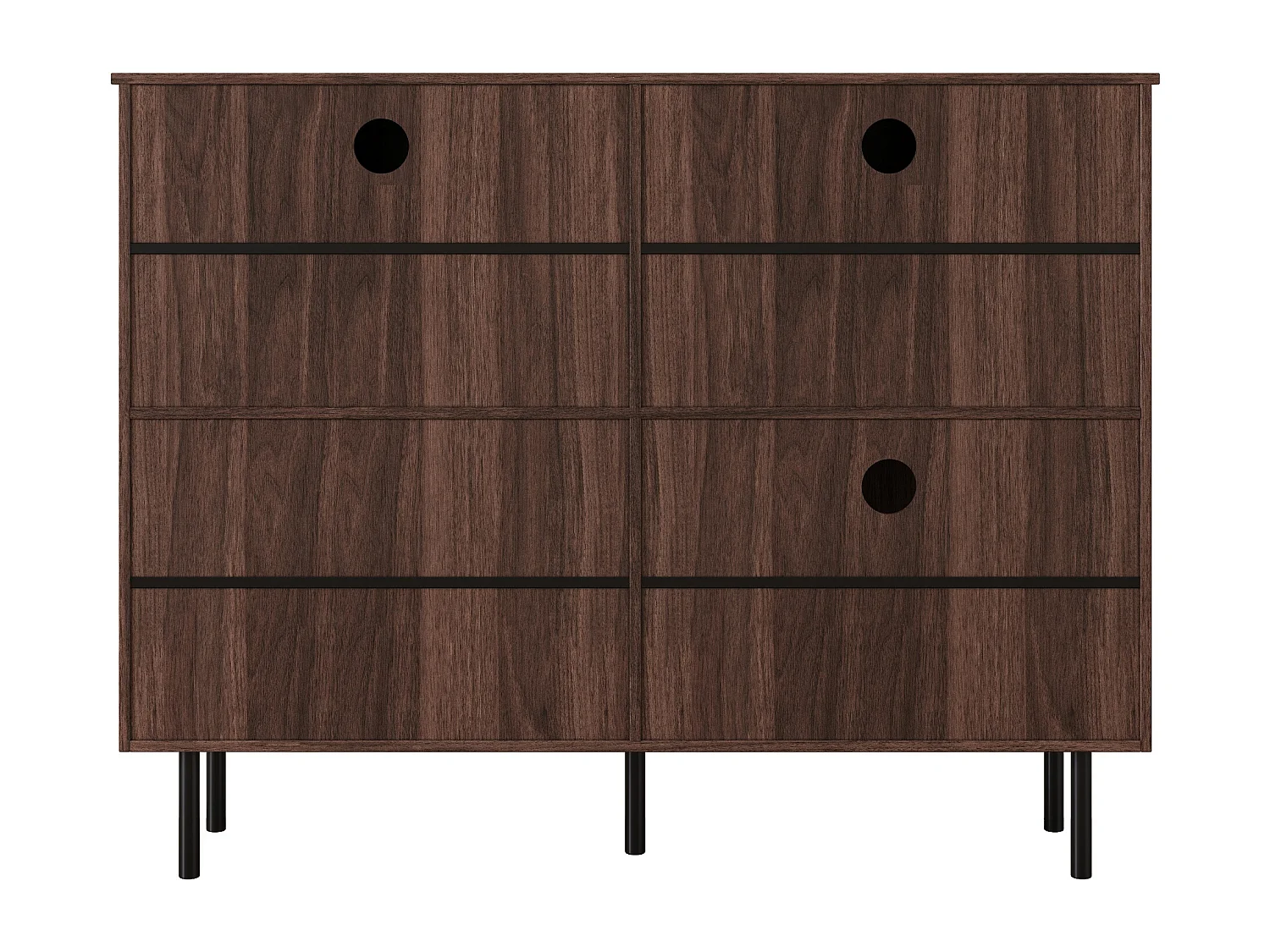 Zapatero de cuatro puertas, almacenamiento para juguetes de mascotas, color nogal